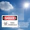 Signmission Toxic Chemicals Danger Sign, Vinyl Decal, 7in W x 5in L, 2PK OS-2PACK-DS-D-57-L-1591 - alternate 5